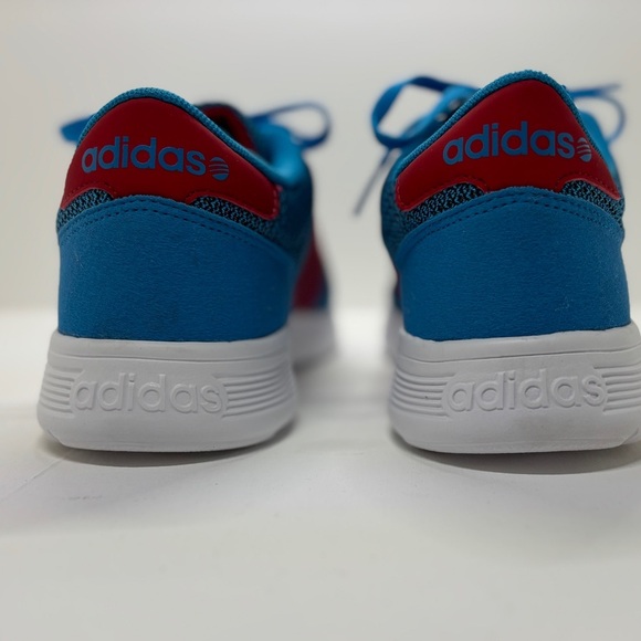 2014 ADIDAS NEO LITE RACER K RUNNING SHOE BLUE RED MEN'S 5 - WOMEN 6 - Picture 4 of 6